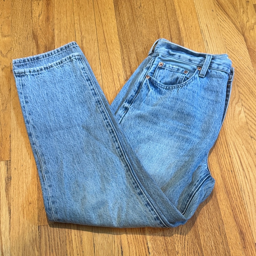 Pistola Classic Blue Denim High Rise Straight Leg Jeans Womens 29